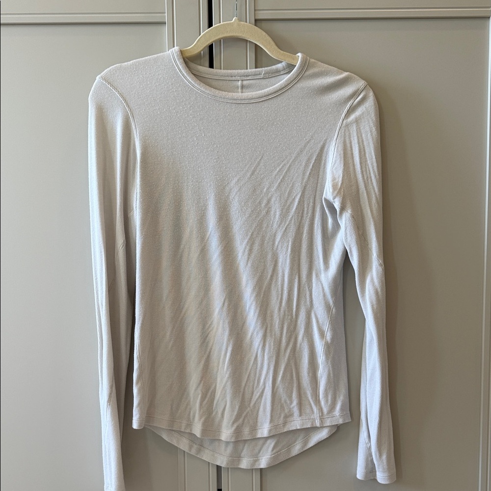Lululemon Athletica White Long Sleeve Tee